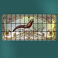 Glasmalerei Goldfasan historisches moriv