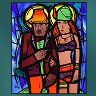 Expressionistische Glasmalerei