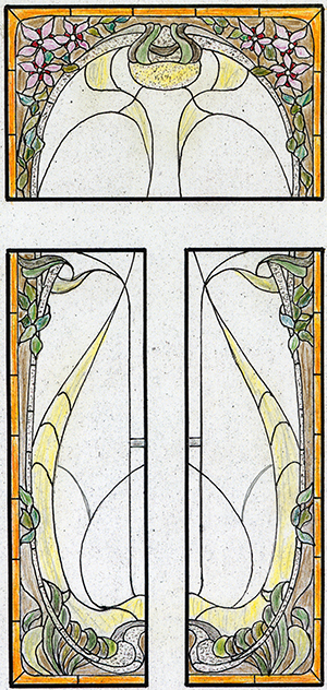 neuanfertigung bleiverglasung entwurf